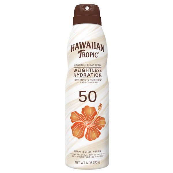 Hawaiian Tropic Clear Spray Sunscreen, SPF 50  DestGlow