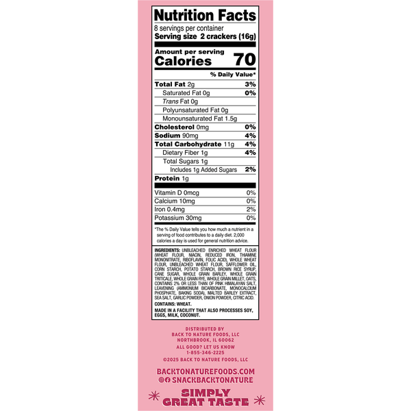 Back to Nature Pink Himalayan Salt Flatbread Crackers  DestGlow