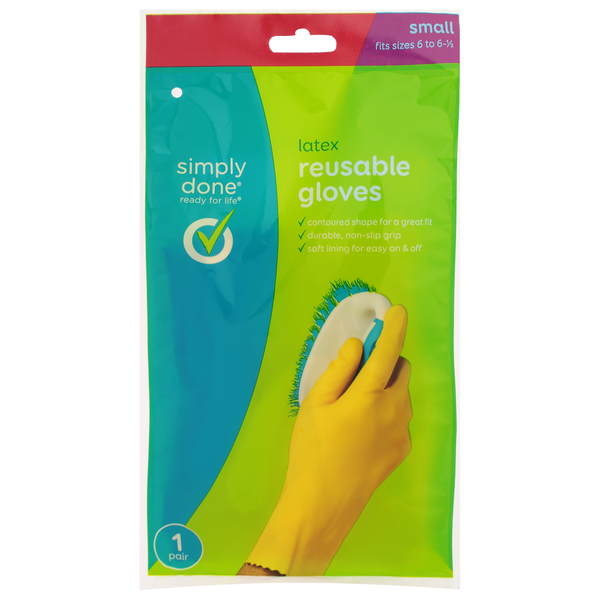 Simply Done Small Latex Household Gloves  DestGlow