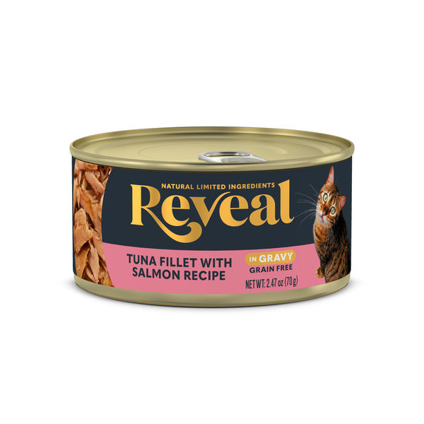 Reveal Natural Wet Cat Food, Tuna Fillet with Salmon in Gravy  DestGlow
