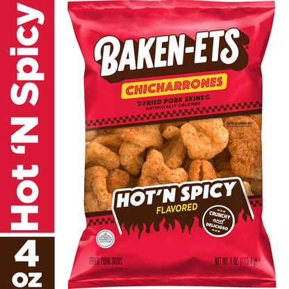 Baken-Ets Chicharrones Fried Pork Skins Hot&