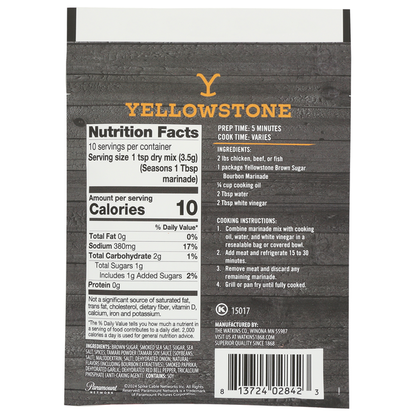 Yellowstone Brown Sugar Bourbon Marinade