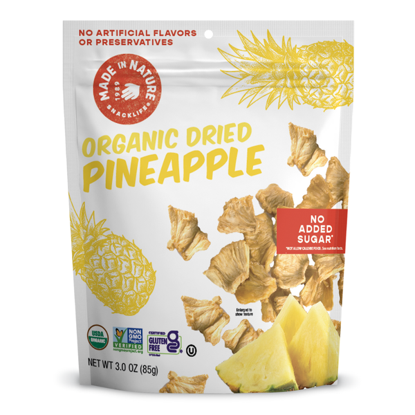 Made In Nature Dried Pineapples, Organic