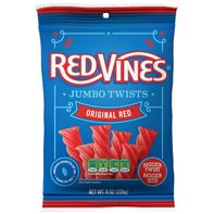 Red Vines Jumbo Twists, Original Red Chewy Licorice Candy  DestGlow