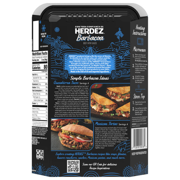 HERDEZ Fully Cooked Entree Beef Barbacoa, 15 OZ  DestGlow