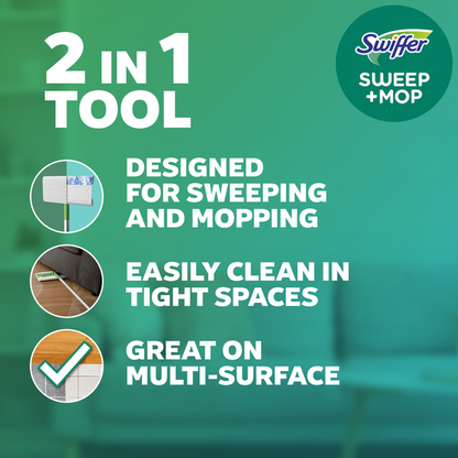Swiffer Sweep and Mop, Dry + Wet Floor Kit  DestGlow