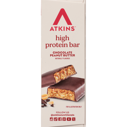 Atkins Chocolate Peanut Butter High Protein Bar  DestGlow