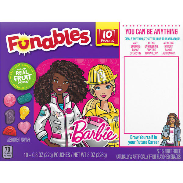 Licensed Fruit Snacks Fruit Flavored Snacks, Barbie  DestGlow