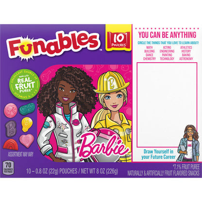 Licensed Fruit Snacks Fruit Flavored Snacks, Barbie