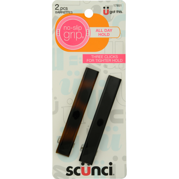scünci Barrettes, No Slip Grip  DestGlow