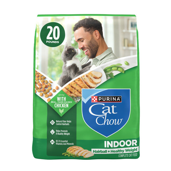 Purina Cat Chow Indoor Healthy Weight and Hairball Dry Cat Food With Chicken  DestGlow
