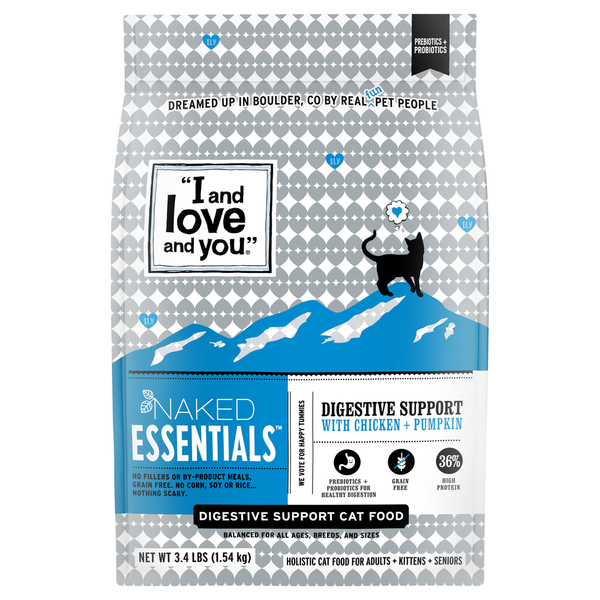 I and love and you Cat Food, Digestive Support, Chicken + Pumpkin, For Adults + Kittens + Seniors