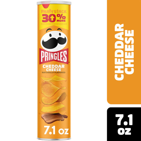Pringles Cheddar Cheese Potato Crisps Chips, Lunch Snacks, Party Stack, 7.1 oz  DestGlow