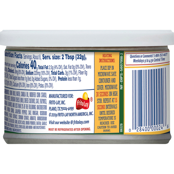 Fritos Jalapeno &amp; Cheddar Flavored Cheese Dip  DestGlow