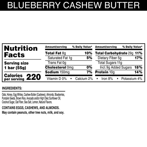 RXBAR Nut Butter and Oat Blueberry Cashew Butter Protein Bars, Protein Snacks, 1.9 oz  DestGlow