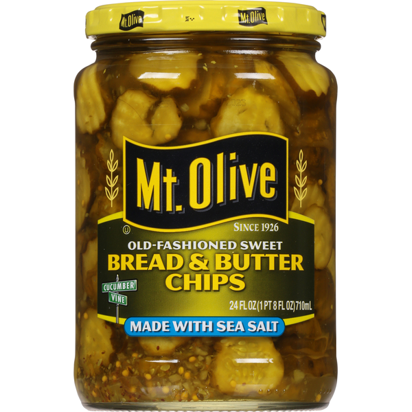 Mt. Olive Sweet Bread &amp; Butter Pickle Chips made with Sea Salt  DestGlow