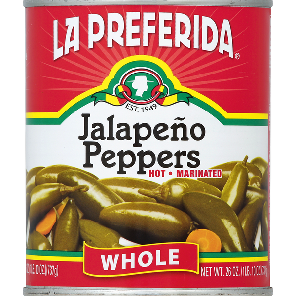 La Preferida Marinated Whole Jalapeno Peppers, Hot  DestGlow