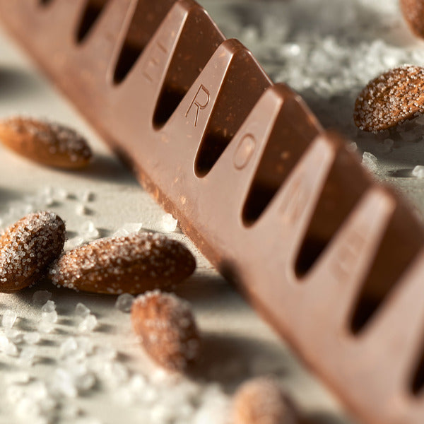 TOBLERONE Milk Chocolate Bar With Salted Caramelized Almonds And Honey And Almond Nougat 3.53 oz