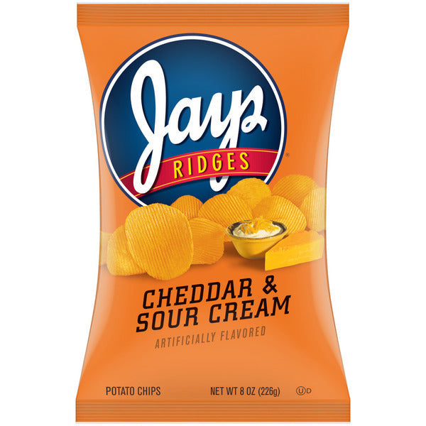 Jays Ridges Cheddar &amp; Sour Cream Flavored Potato Chips  DestGlow
