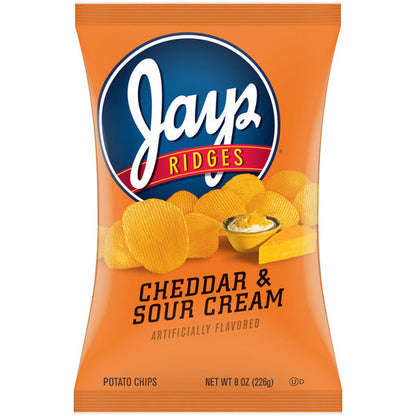 Jays Ridges Cheddar &amp; Sour Cream Flavored Potato Chips  DestGlow