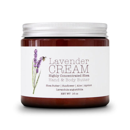 Lavender CREAM - Aromatherapy Hand &amp; Body Cream -Lotion 8 oz or 16 oz by Lavender Life Company