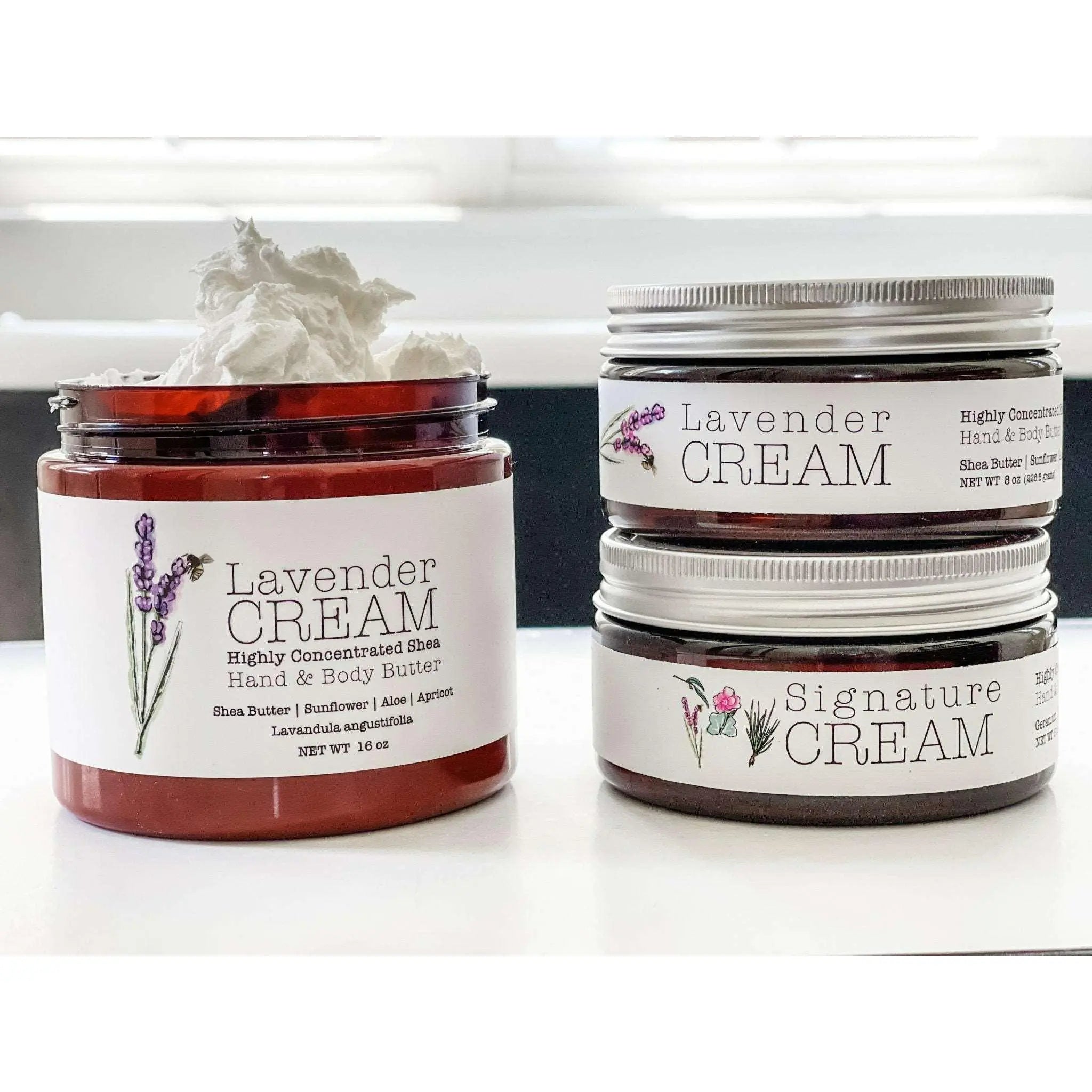 Lavender CREAM - Aromatherapy Hand &amp; Body Cream -Lotion 8 oz or 16 oz by Lavender Life Company
