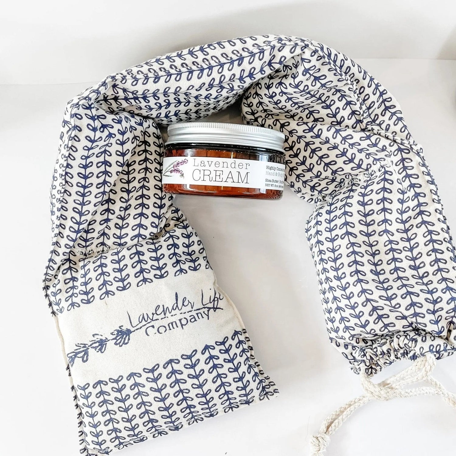 Lavender Cream &amp; Warming Neck Wrap — Relaxation Gift Set by Lavender Life Company