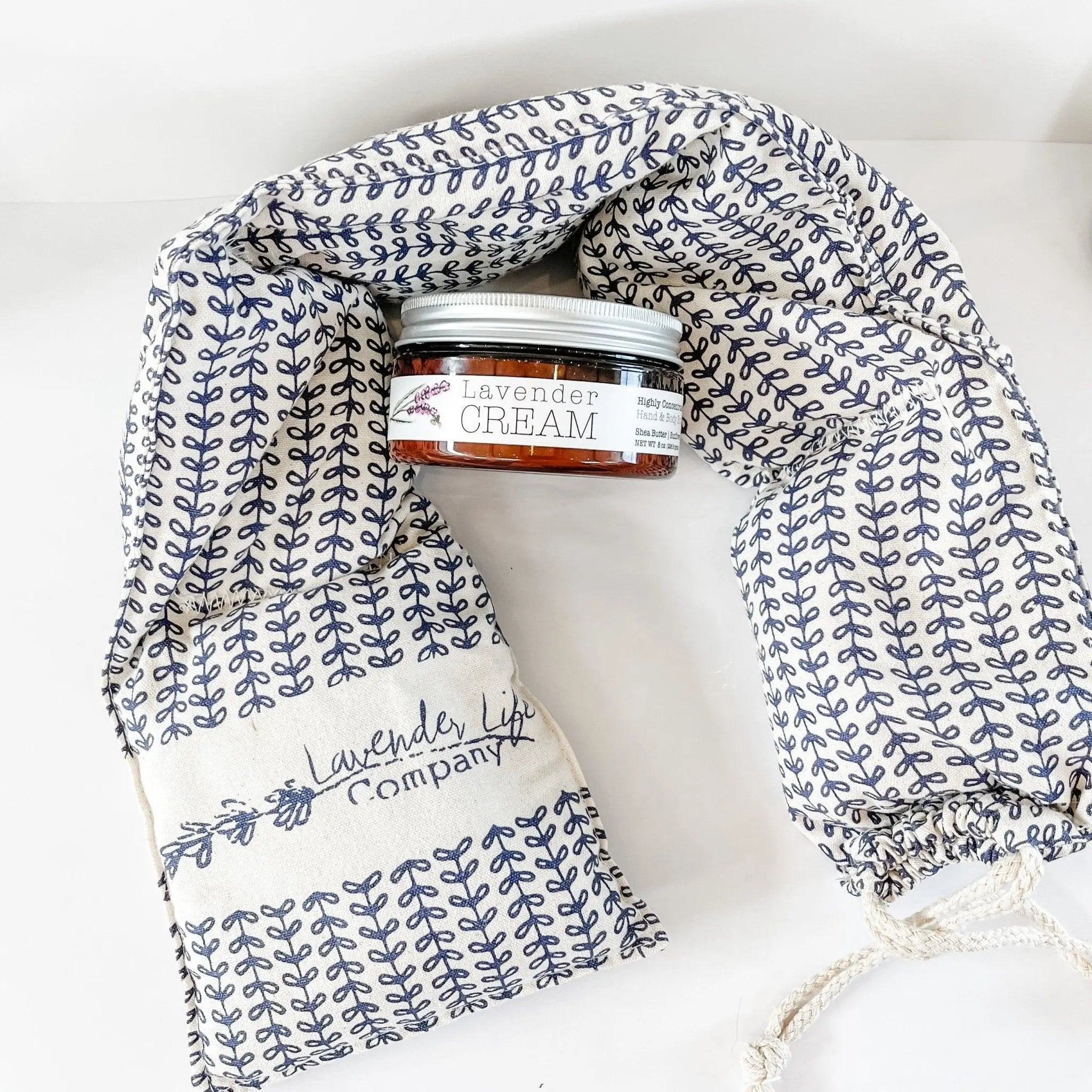 Lavender Cream &amp; Warming Neck Wrap — Relaxation Gift Set by Lavender Life Company