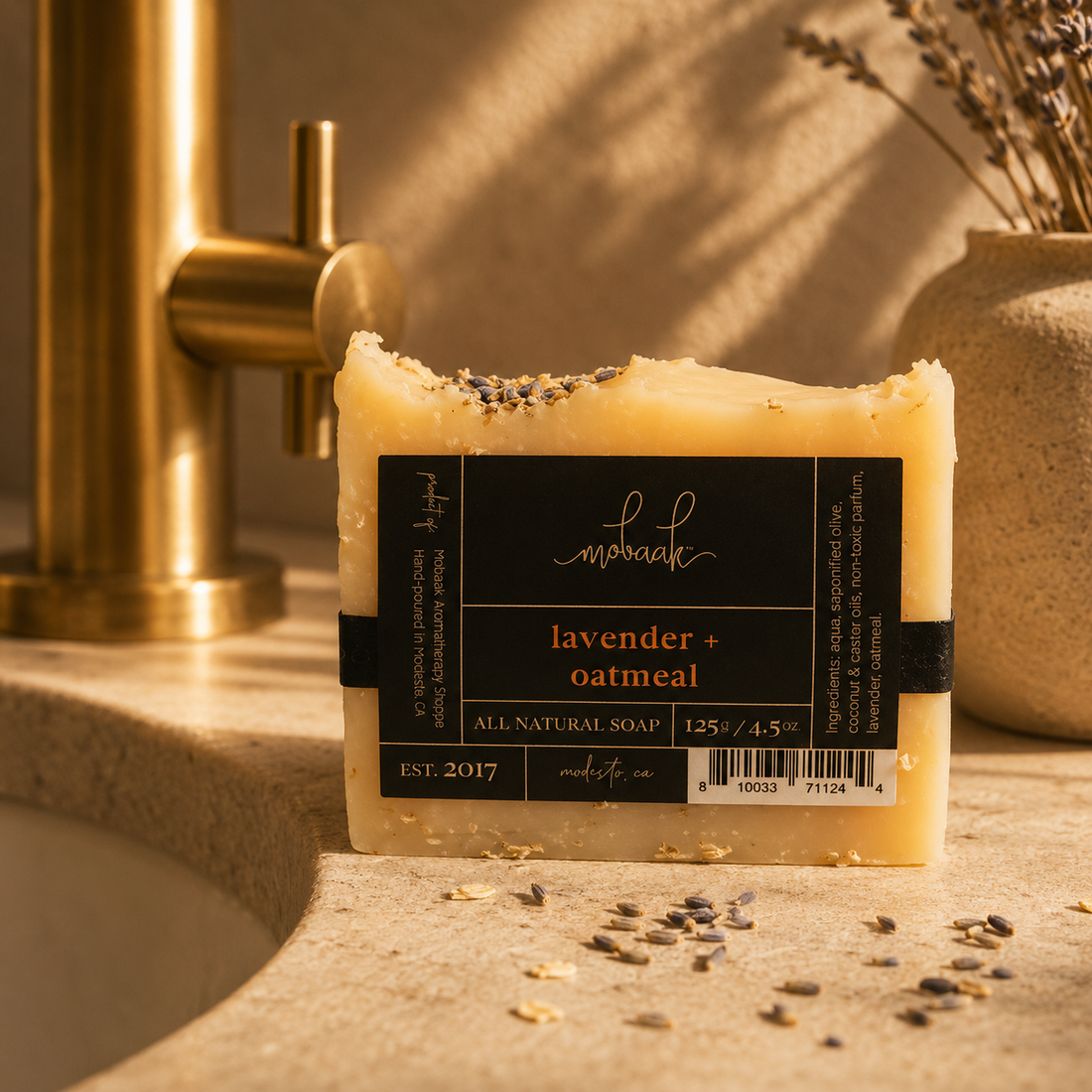 Lavender + Oatmeal All Natural Soap by Mobaak Aromatherapy Shoppe
