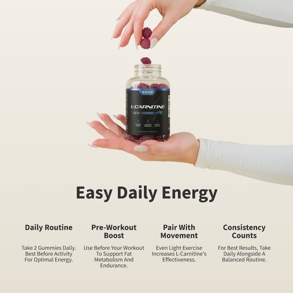 L-Carnitine Sugar-Free Blueberry Gummies by Snap Supplements