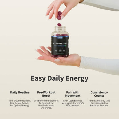 L-Carnitine Sugar-Free Blueberry Gummies by Snap Supplements