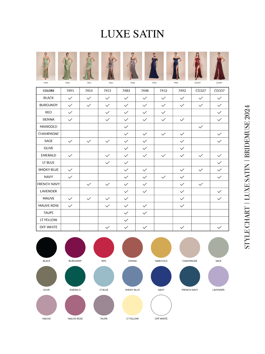 Ladivine 7495 Long Fitted Bustier Satin Draped Gown by DiscountDressShop