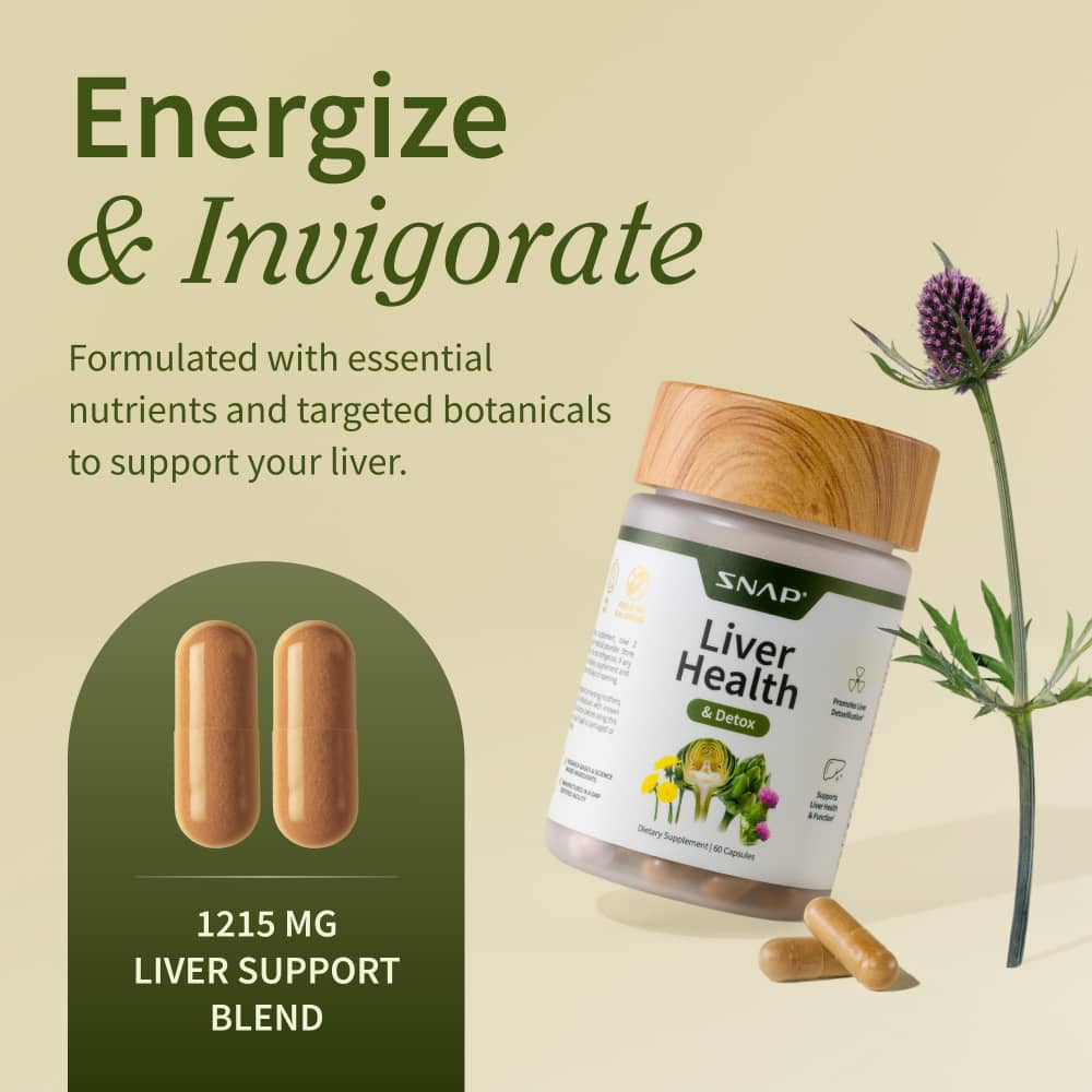 Liver Health &amp; Detox - Buy 3, Get 2 FREE! by Snap Supplements
