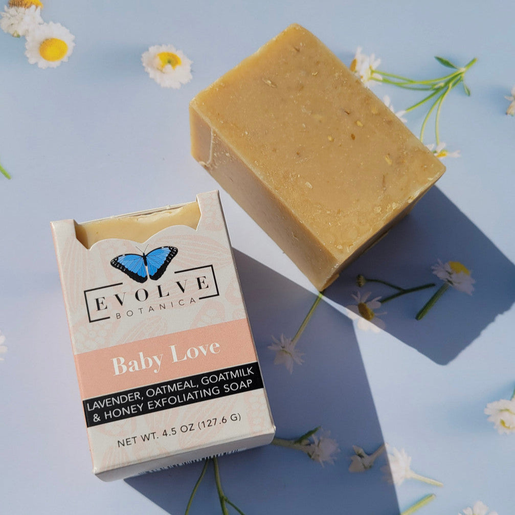 Baby Love – :Lavender Oatmeal Goat Milk Facial &amp; Body Soap for Sensitive Skin