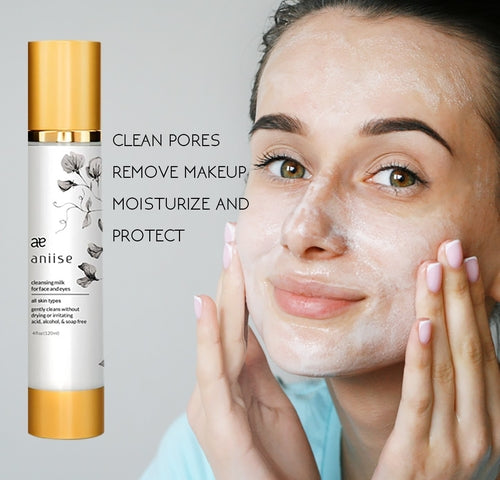 Cleansing Milk for Face and Eyes - Gentle Makeup Remover & Facial Cleanser
