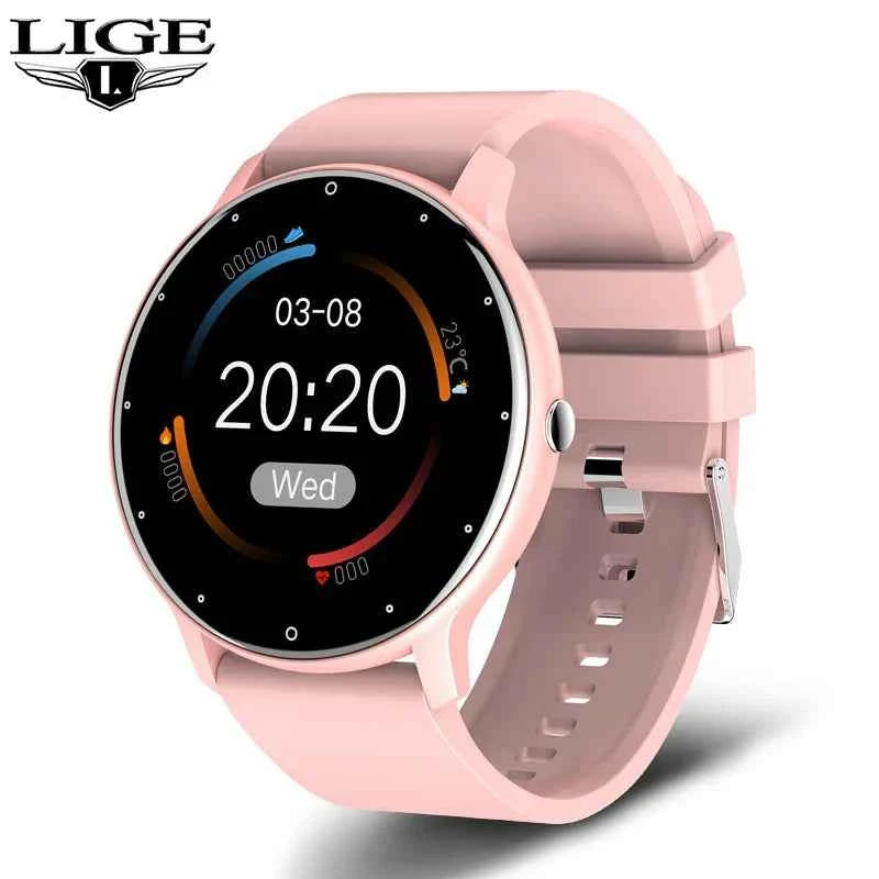 AquaSport™ Waterproof Smartwatch – Rose Gold Mesh Band &amp; Fitness Tracker