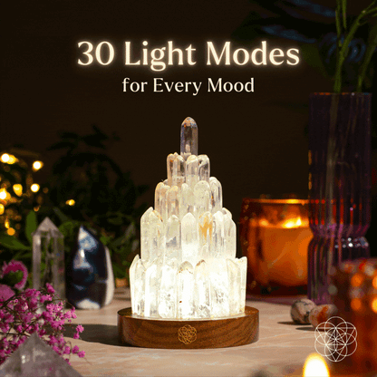 The Clear Quartz Manifestation Tower Lamp - DestGlow