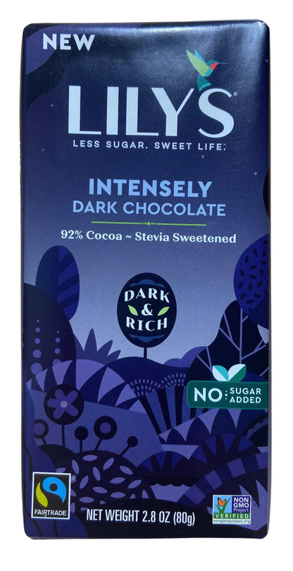 Chocolate Bars, Dark, Stevia Sweetened, Lily&