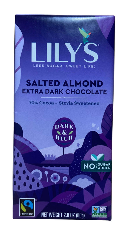 Chocolate Bars, Dark, Stevia Sweetened, Lily&