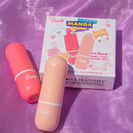 RUDE Manga Collection Lip Balm Duo - Watermelon Kiss / Peach Kiss Duo - DestGlow