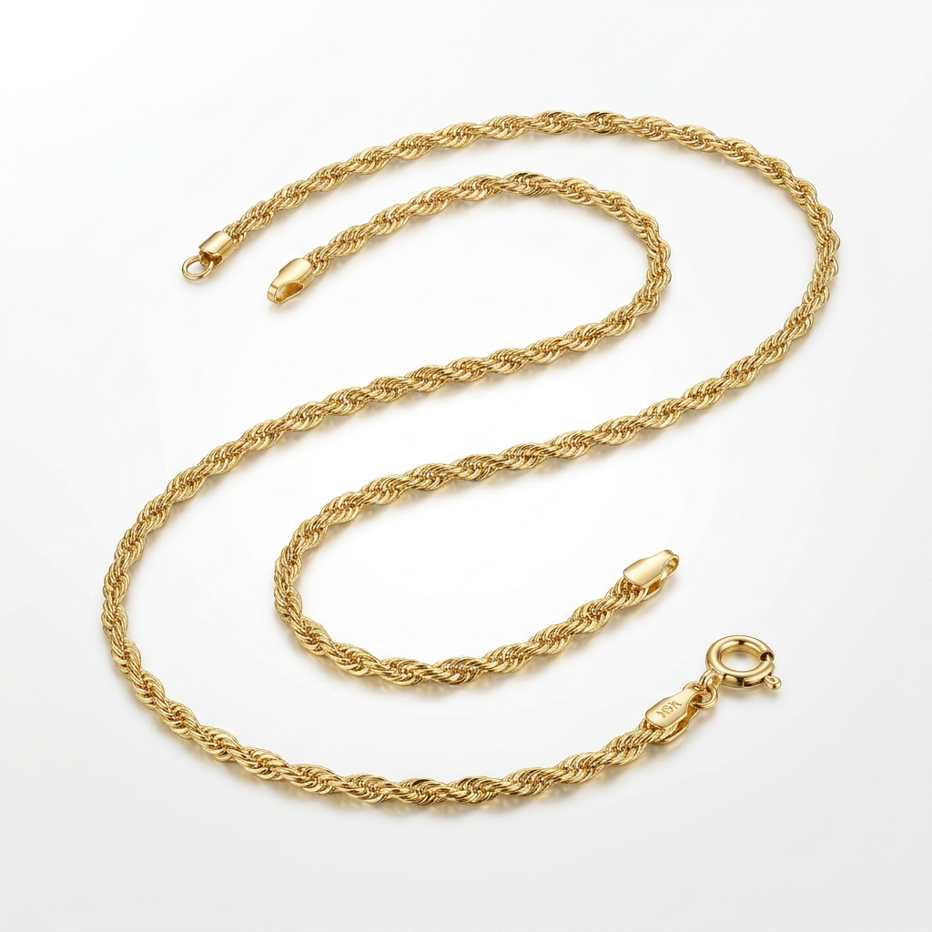 10k Yellow Gold Singapore Chain 1.5mm  DestGlow