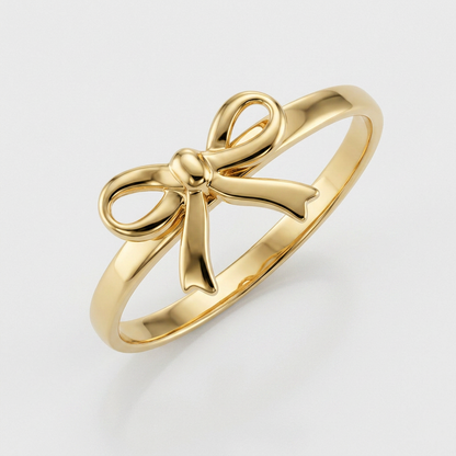 14k Yellow Gold Bow Ring