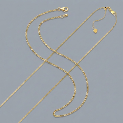 10k Yellow Gold Adjustable Cable Chain 0.9mm