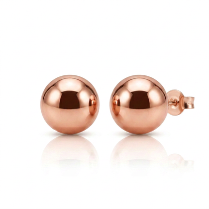 14k Rose Gold Round Stud Earrings (5.0 mm)