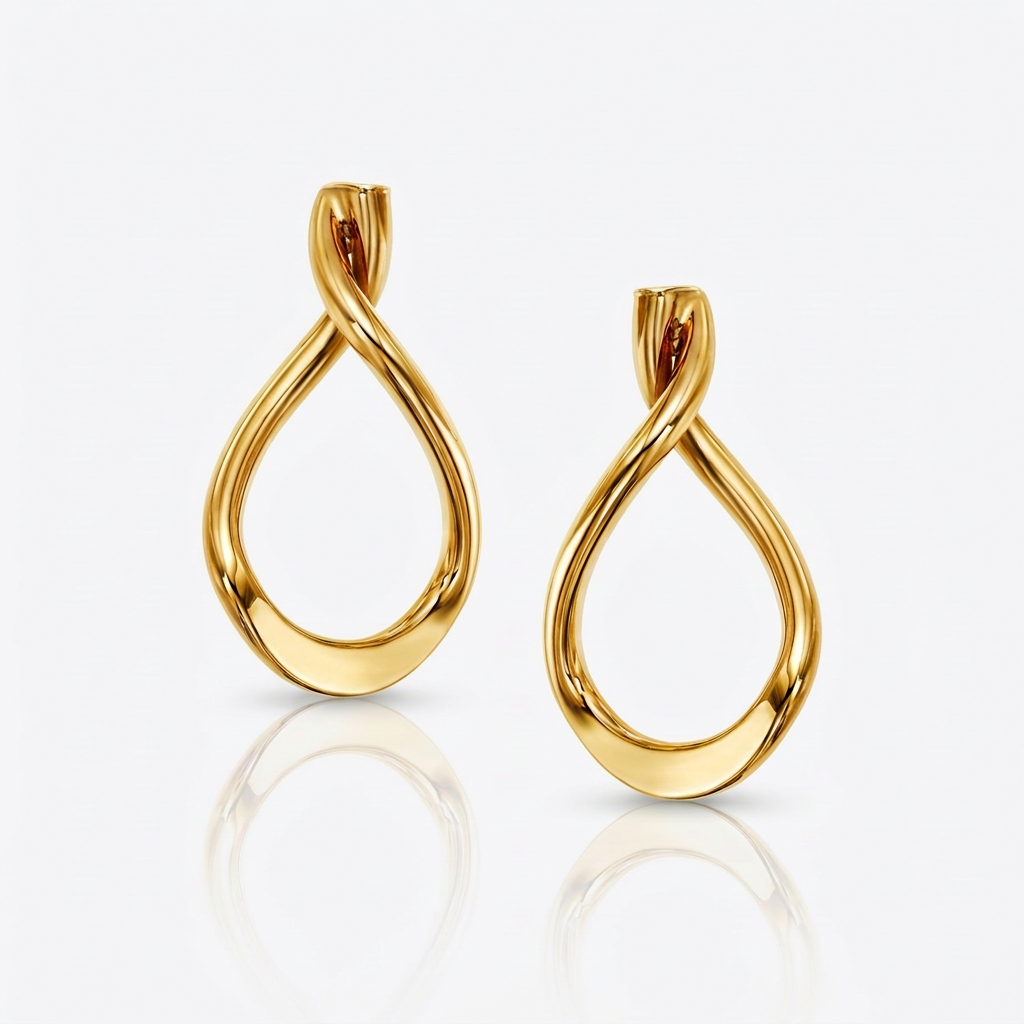 14k Yellow Gold Polished Tear Drop Earrings