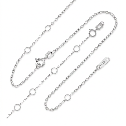 Double Extendable Piatto Chain in 14k White Gold (1.2mm)