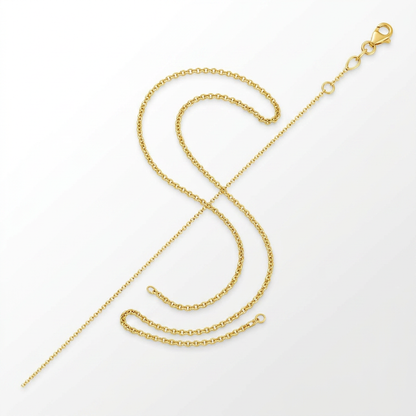 Double Extendable Cable Chain in 14k Yellow Gold (1.0mm)