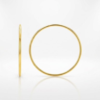 Endless Hoop Style Earrings in 14K Yellow Gold
