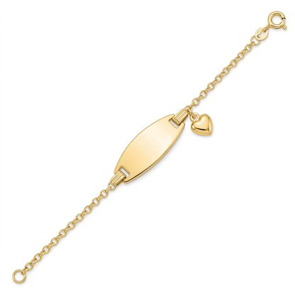 14k Yellow Gold Heart Accented Children&