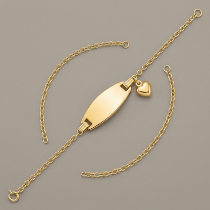 14k Yellow Gold Heart Accented Children&
